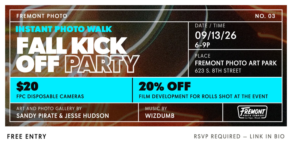 Instant Photo Walk — Fall Kick Off Party banner, Sept 13 at Fremont Photo Art Park